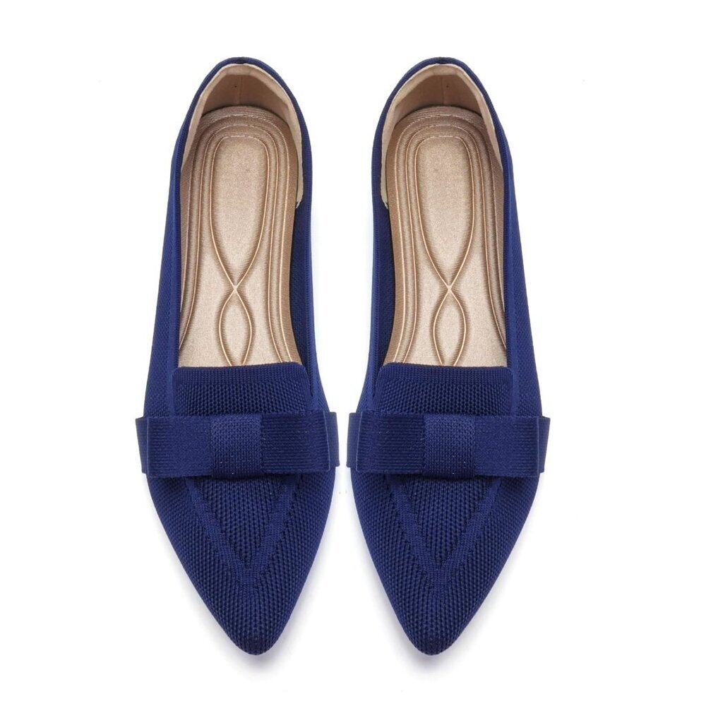 Pointed Toe Ballet Flats Mesh Breathable Comfortable Slip On Shoes